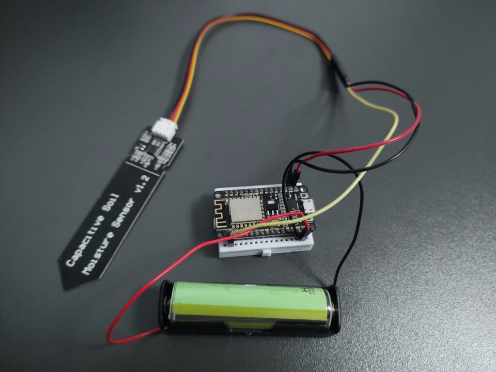 capacitive soil moisture sensor connecting